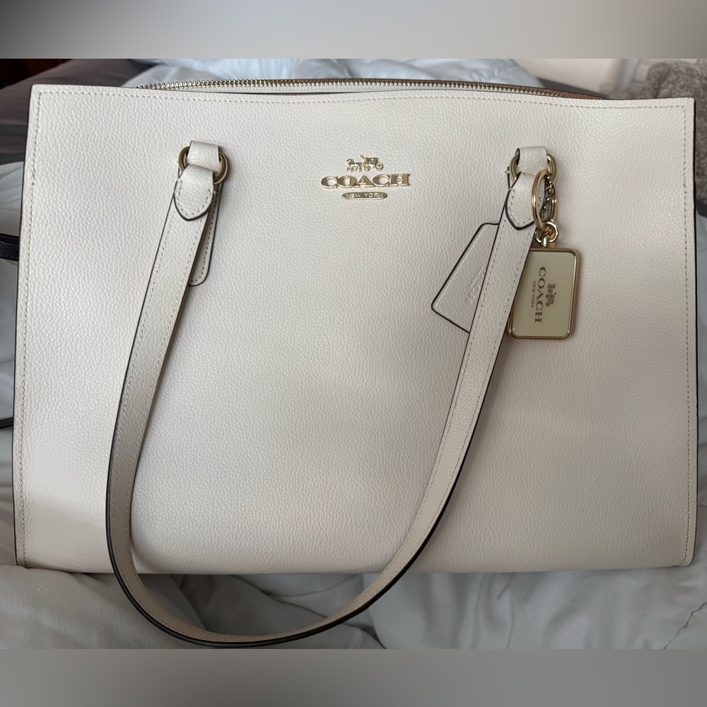 Large leather Coach Tote - Picture 2 of 10